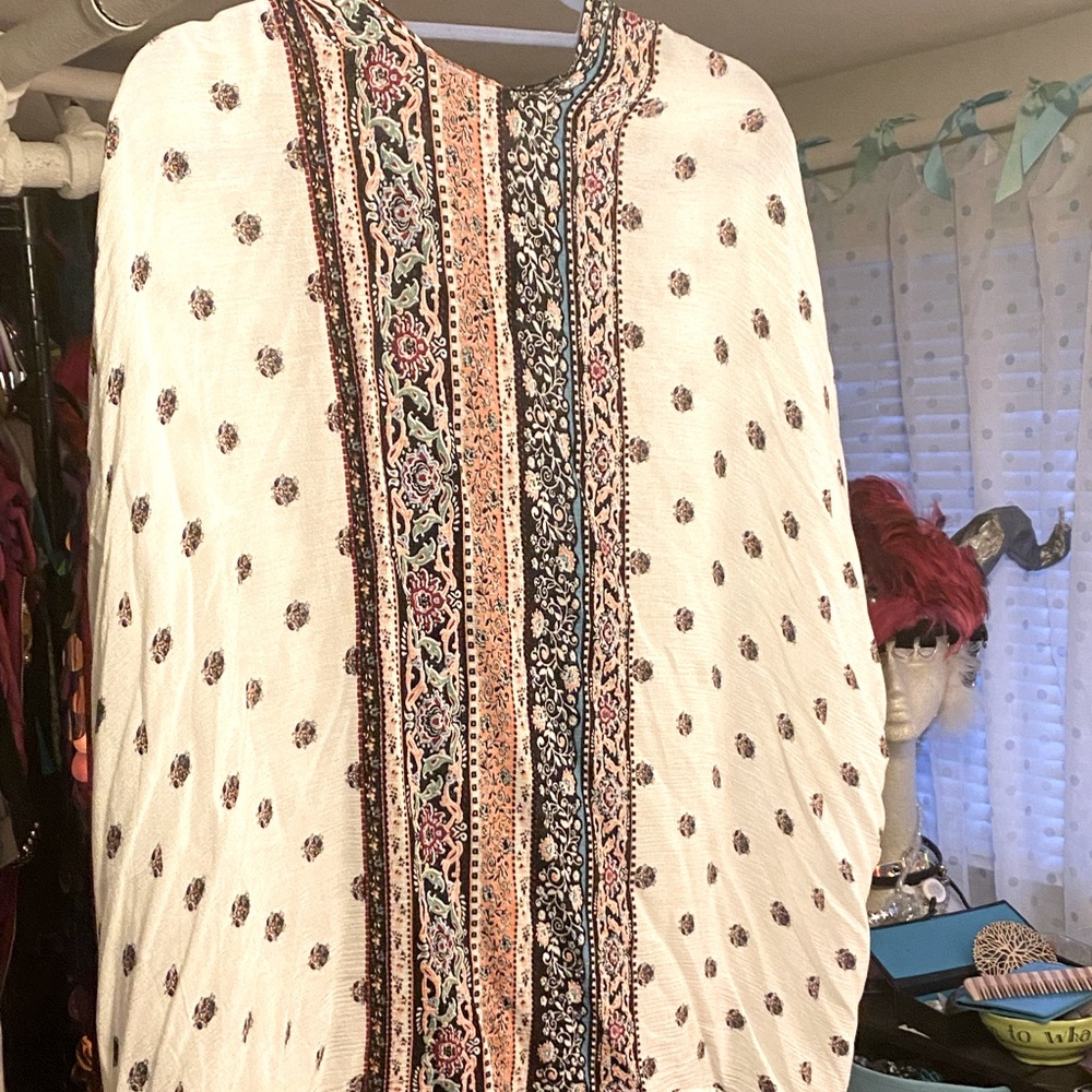 Flowy boho layering half kimono | L